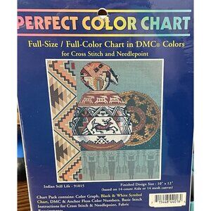 Cross Stitch Candamar Designs Indian Still Life Perfect Color Chart Full Size